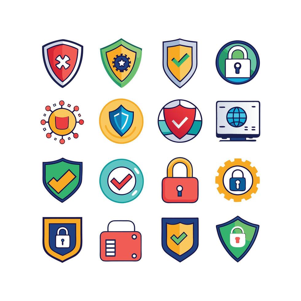 Security Icon Set Collection Illustration vector