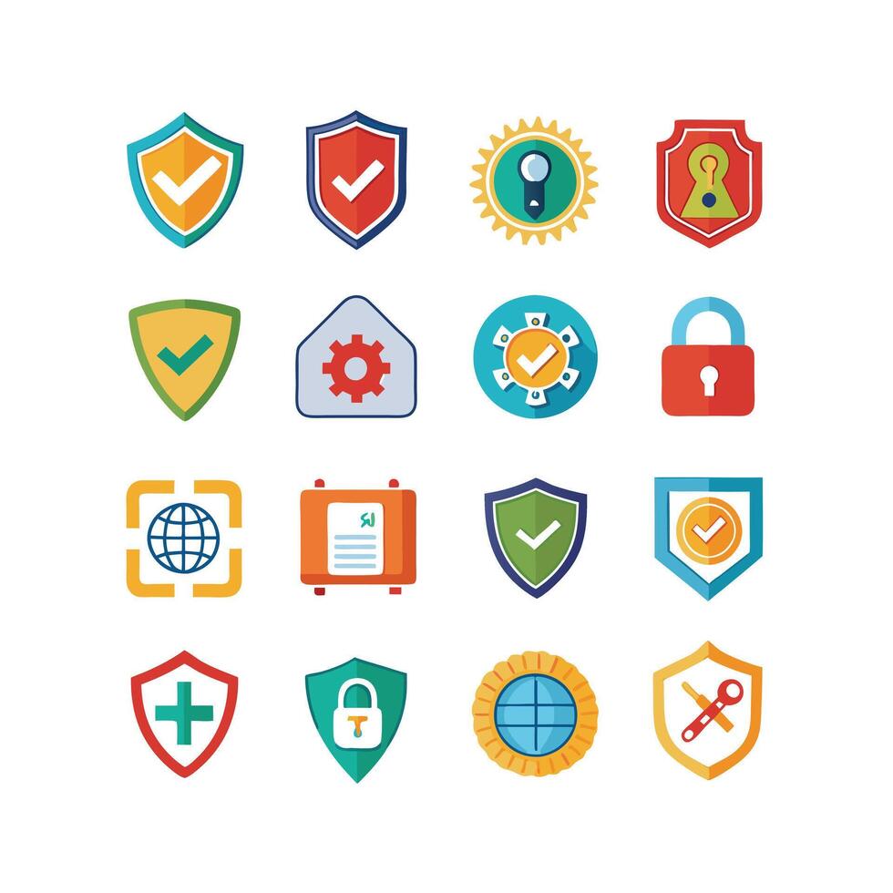 Security Icon Set Collection Illustration vector