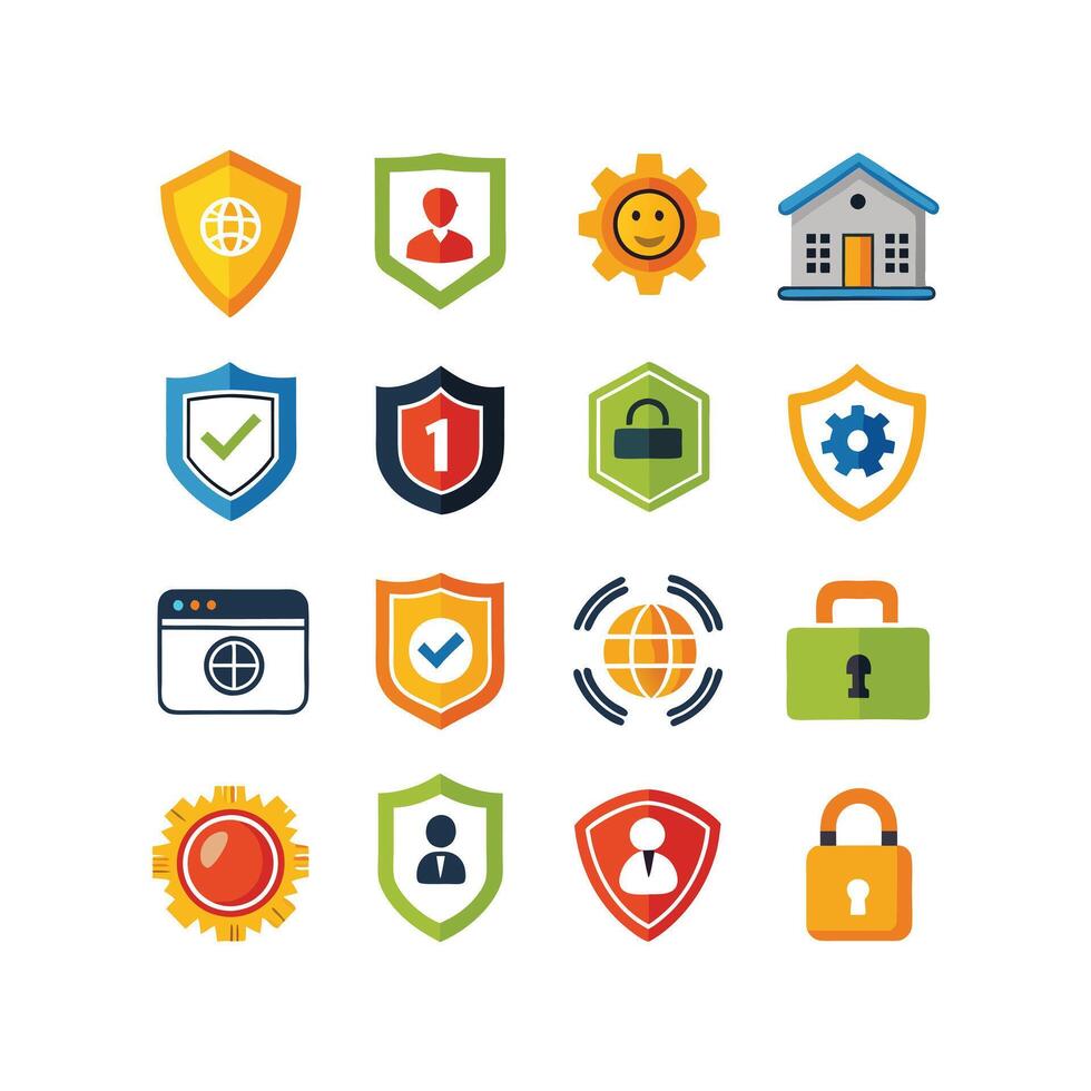 Security Icon Set Collection Illustration vector