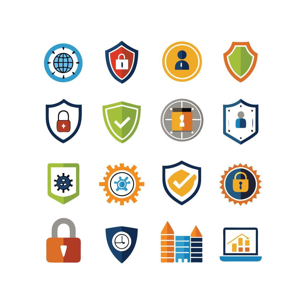Security Icon Set Collection Illustration vector