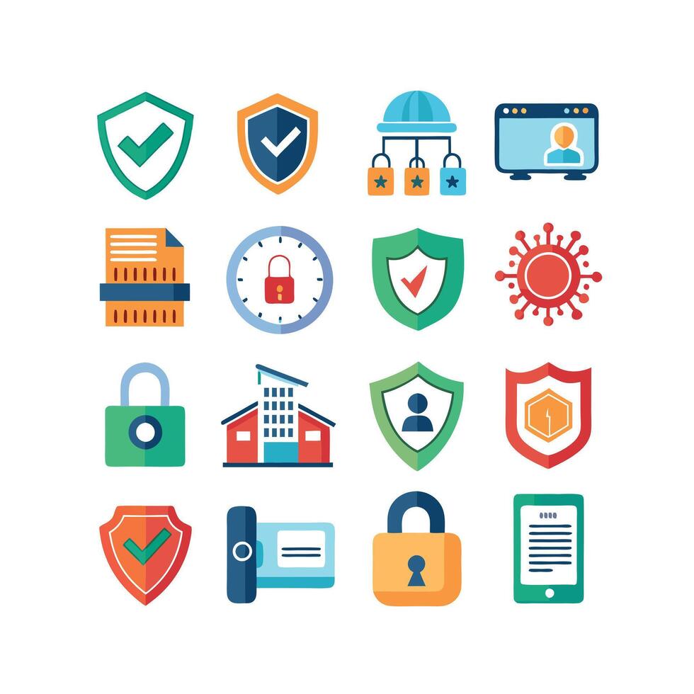 Security Icon Set Collection Illustration vector