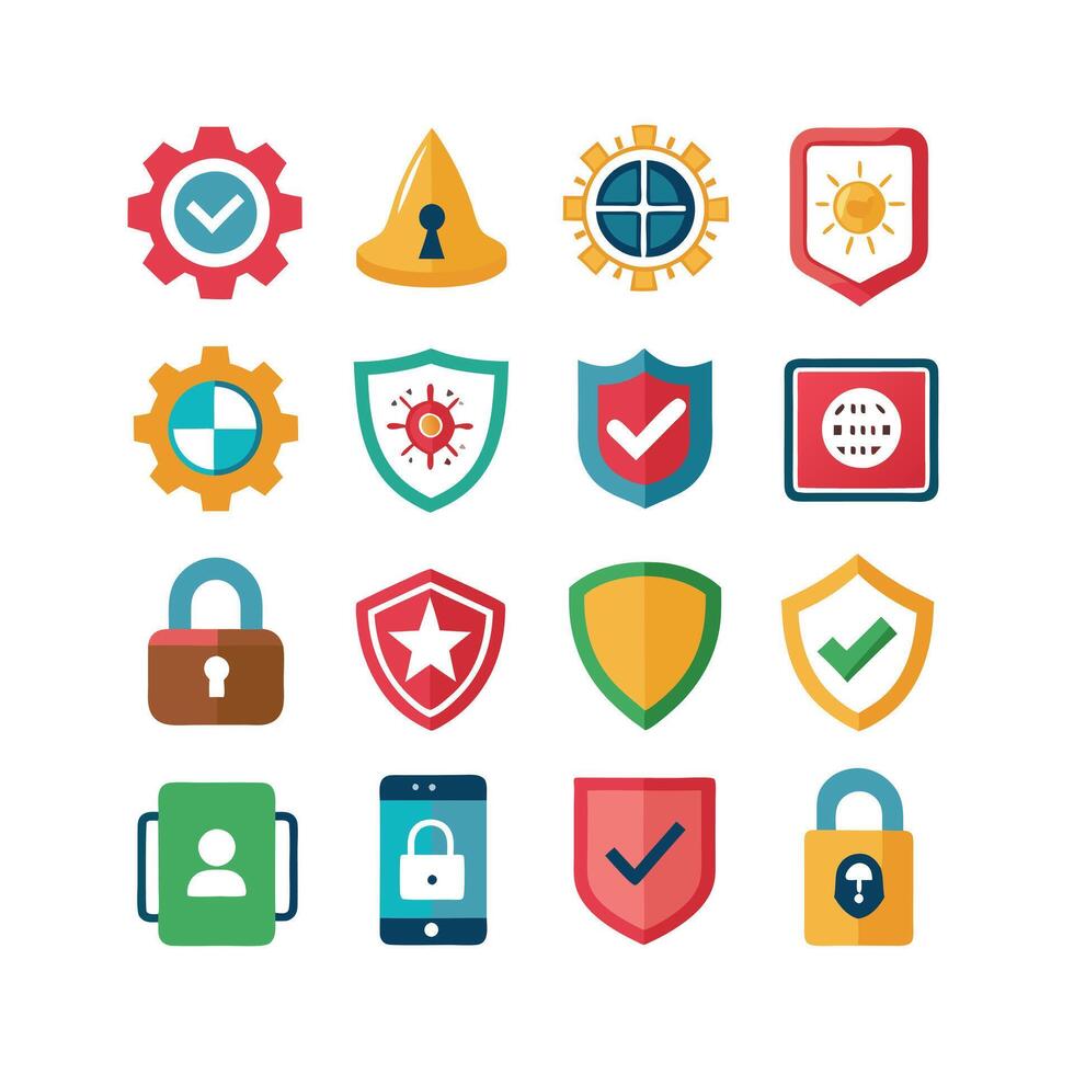 Security Icon Set Collection Illustration vector
