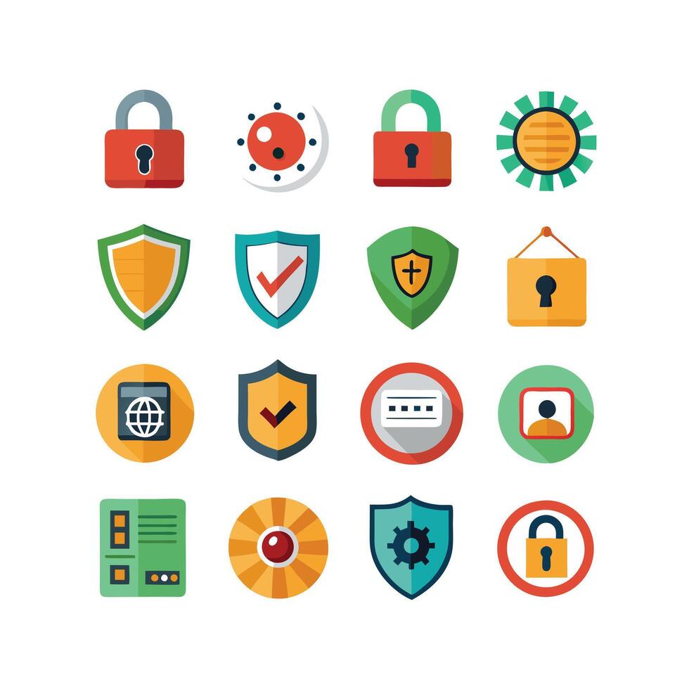 Security Icon Set Collection Illustration vector