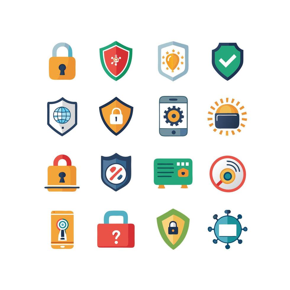 Security Icon Set Collection Illustration vector