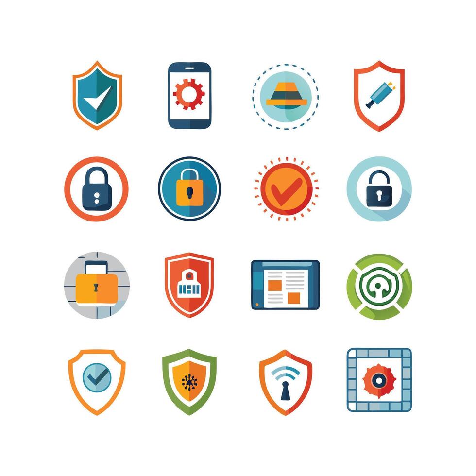 Security Icon Set Collection Illustration vector
