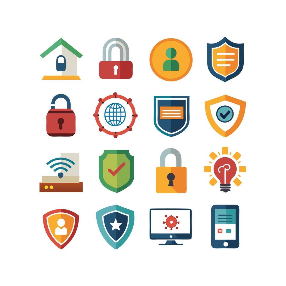 Security Icon Set Collection Illustration vector