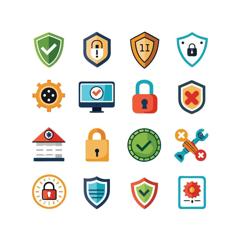 Security Icon Set Collection Illustration vector