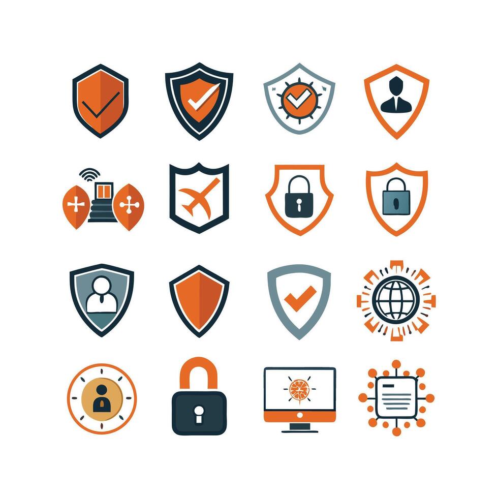 Security Icon Set Collection Illustration vector