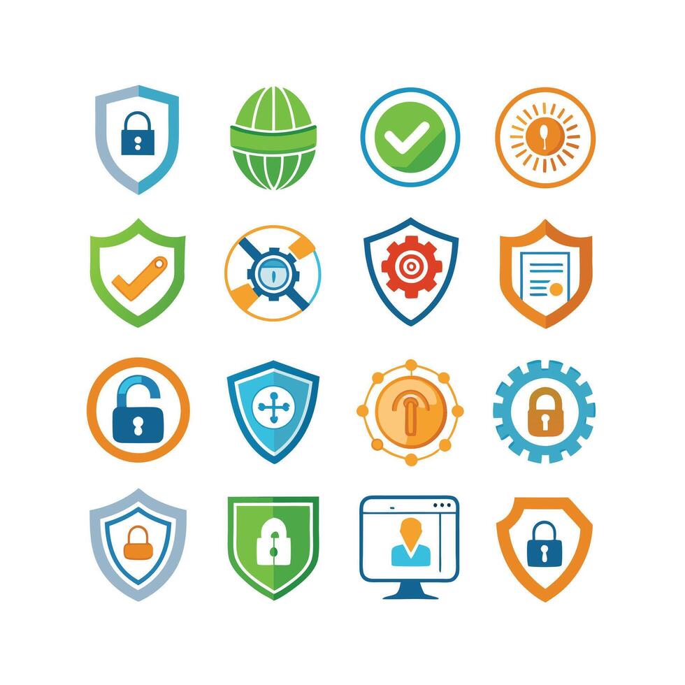 Security Icon Set Collection Illustration vector