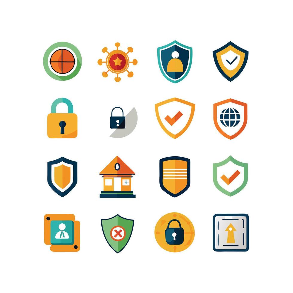 Security Icon Set Collection Illustration vector