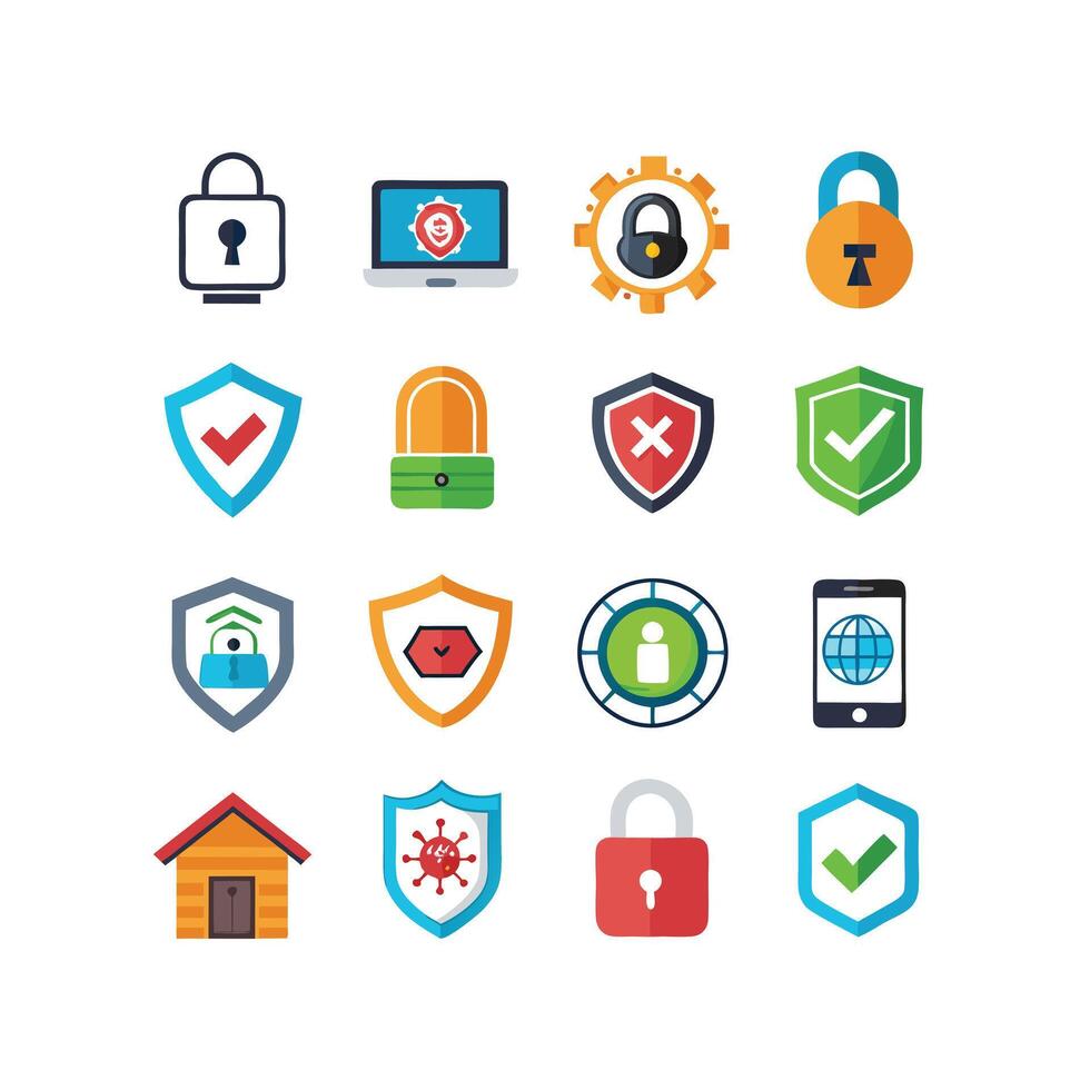 Security Icon Set Collection Illustration vector
