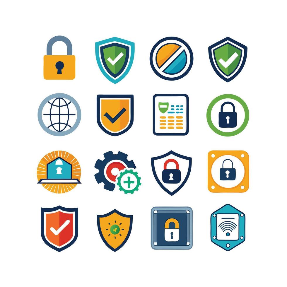 Security Icon Set Collection Illustration vector