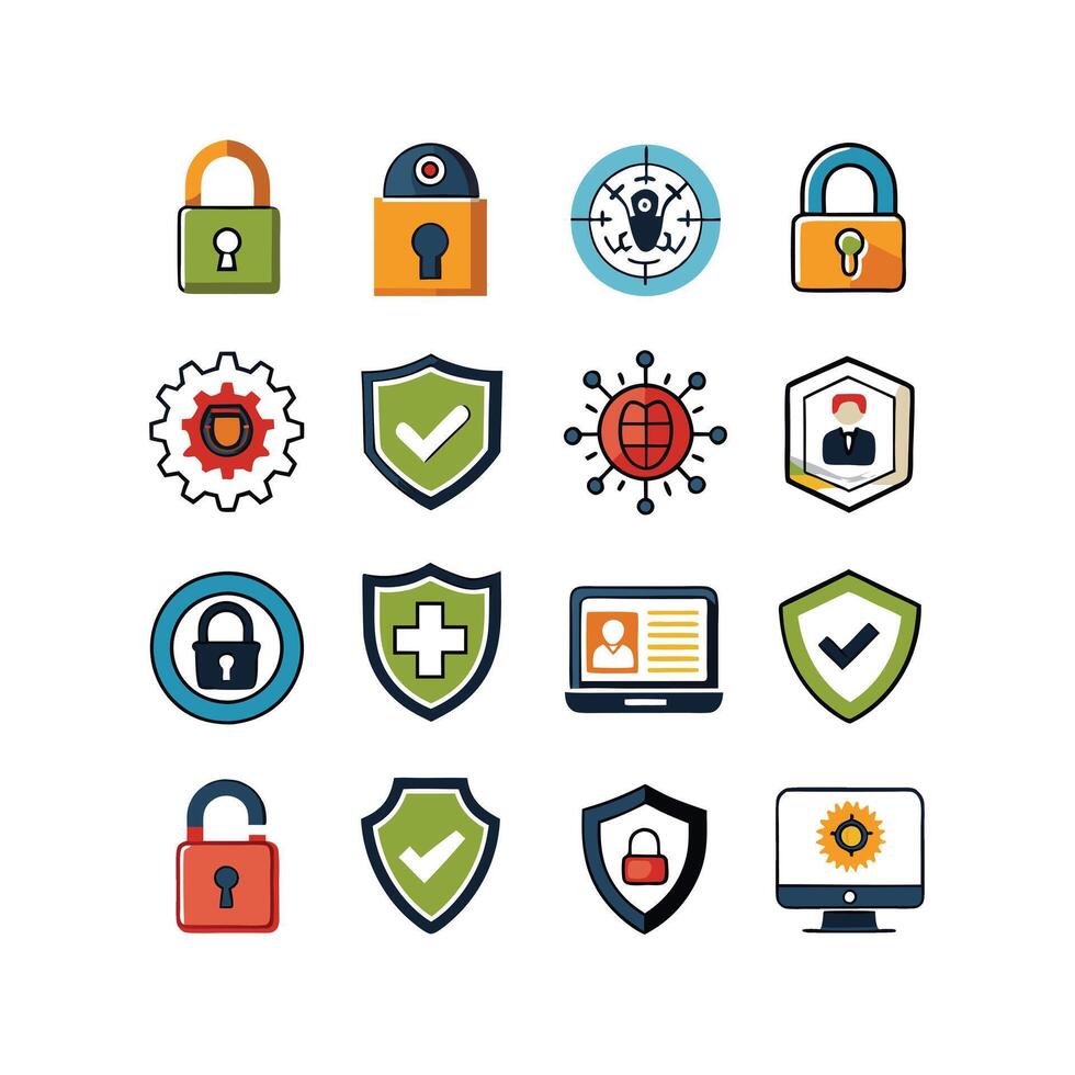 Security Icon Set Collection Illustration vector