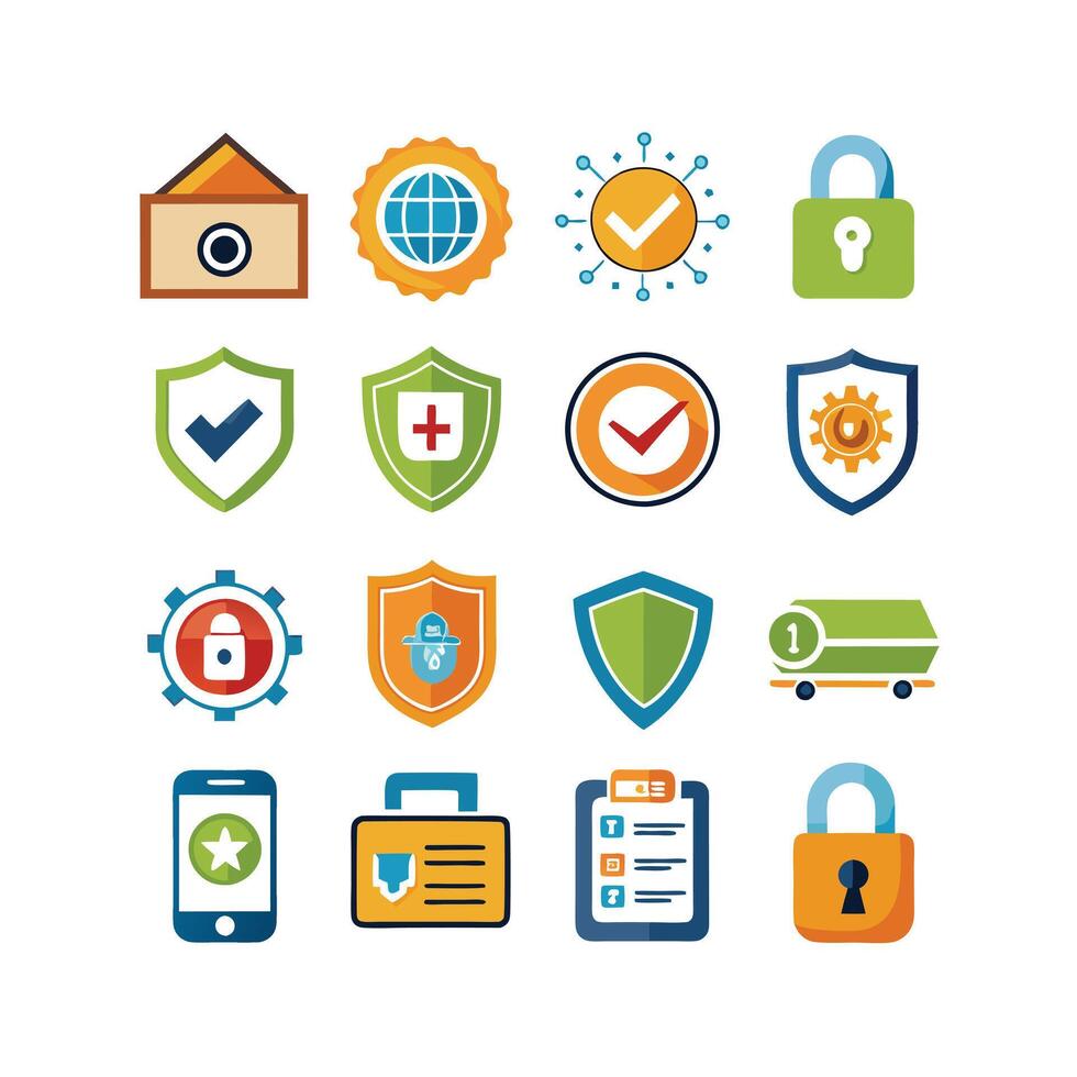 Security Icon Set Collection Illustration vector