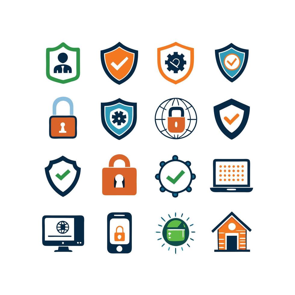 Security Icon Set Collection Illustration vector