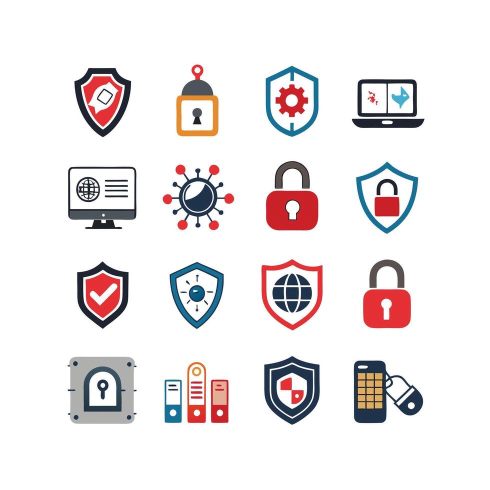 Security Icon Set Collection Illustration vector