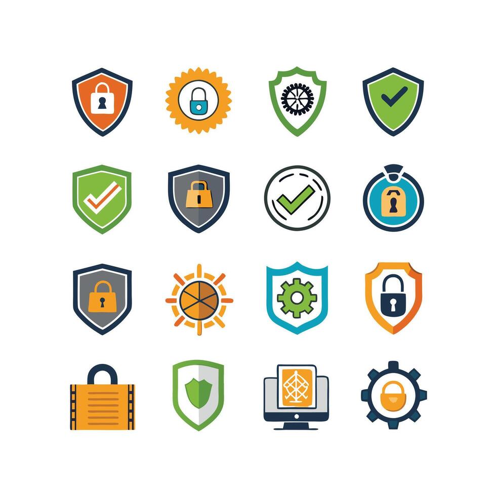 Security Icon Set Collection Illustration vector