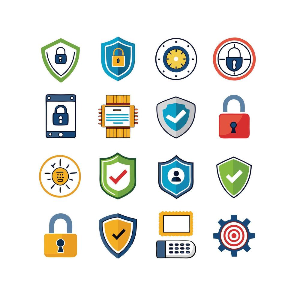 Security Icon Set Collection Illustration vector