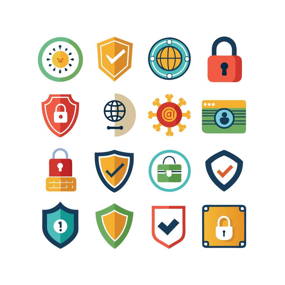 Security Icon Set Collection Illustration vector