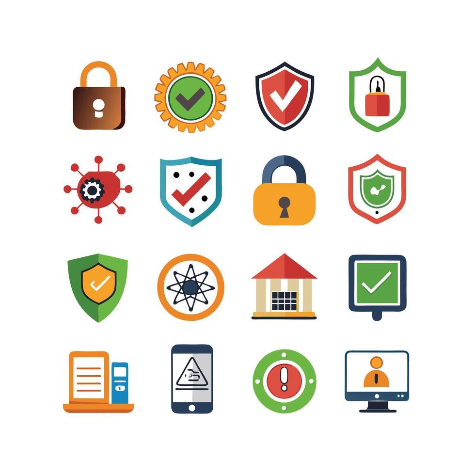 Security Icon Set Collection Illustration vector