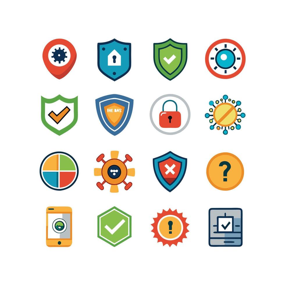 Security Icon Set Collection Illustration vector
