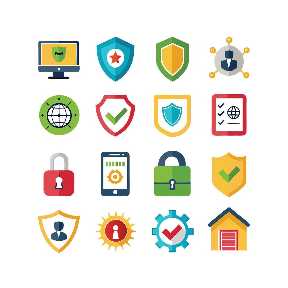 Security Icon Set Collection Illustration vector