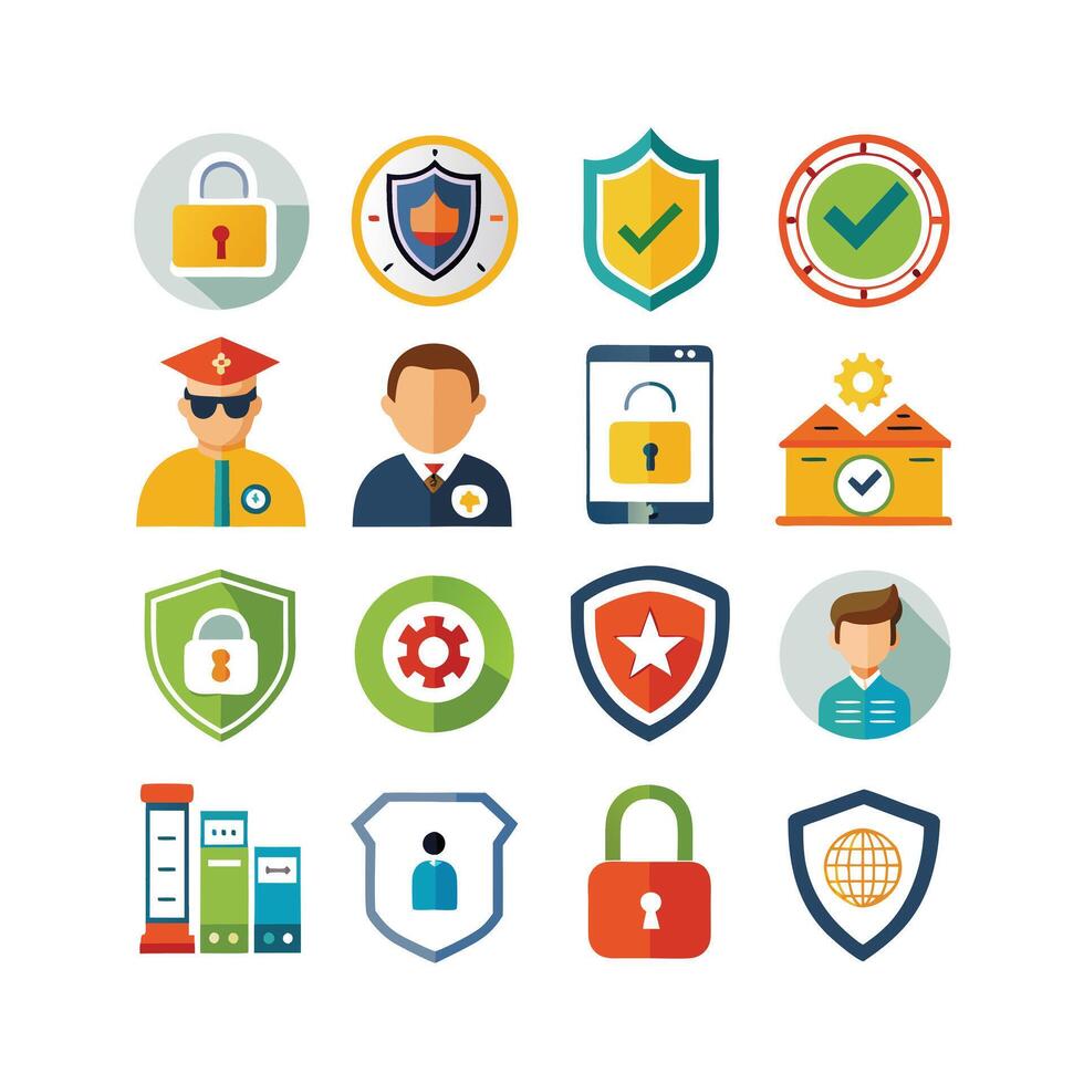 Security Icon Set Collection Illustration vector