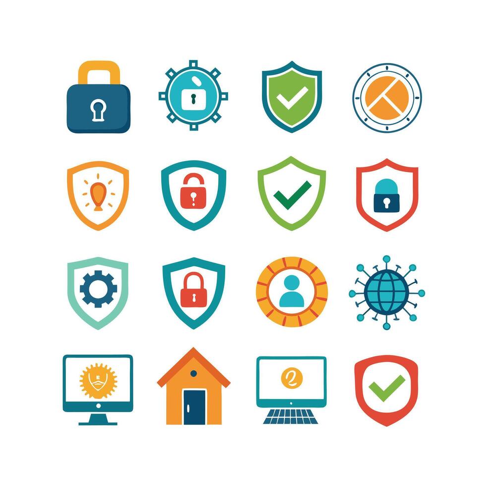 Security Icon Set Collection Illustration vector