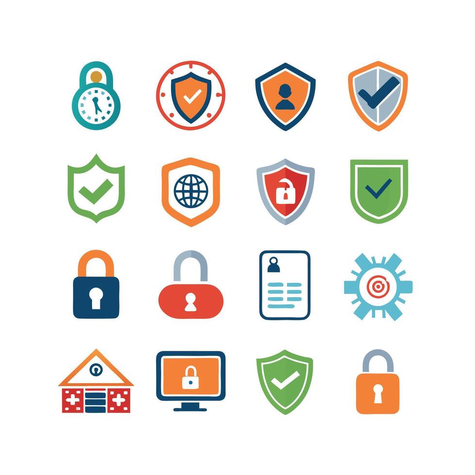 Security Icon Set Collection Illustration vector