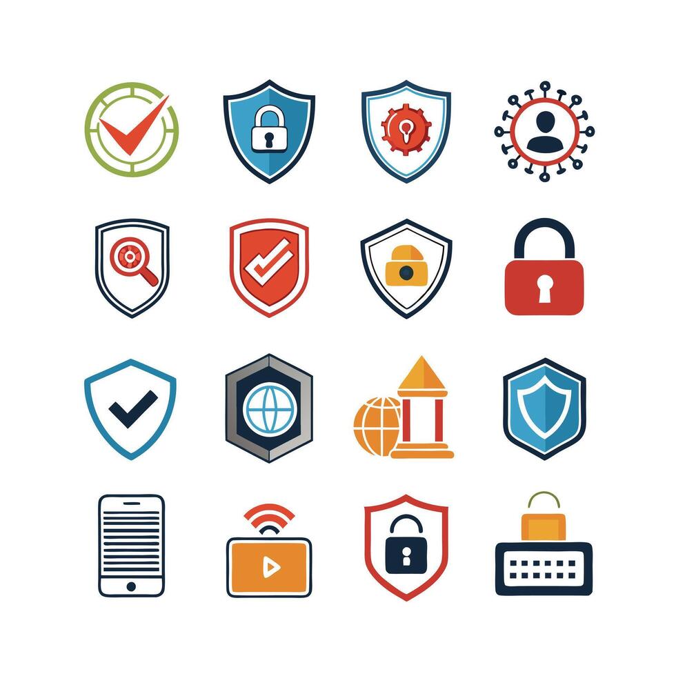 Security Icon Set Collection Illustration vector