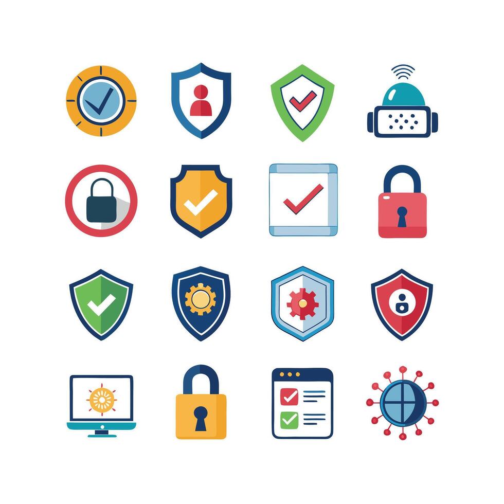 Security Icon Set Collection Illustration vector