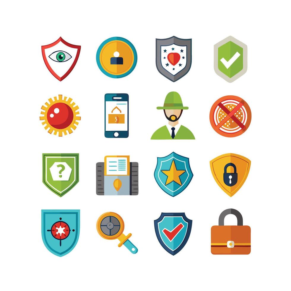 Security Icon Set Collection Illustration vector