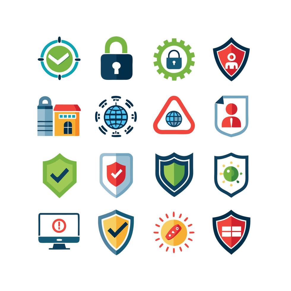 Security Icon Set Collection Illustration vector