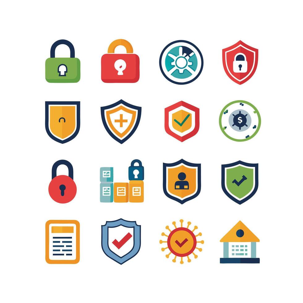 Security Icon Set Collection Illustration vector