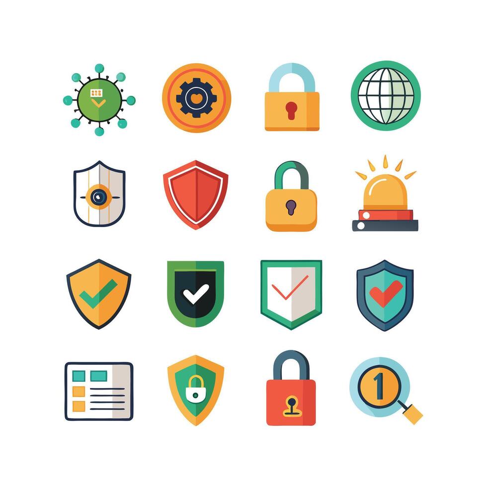 Security Icon Set Collection Illustration vector