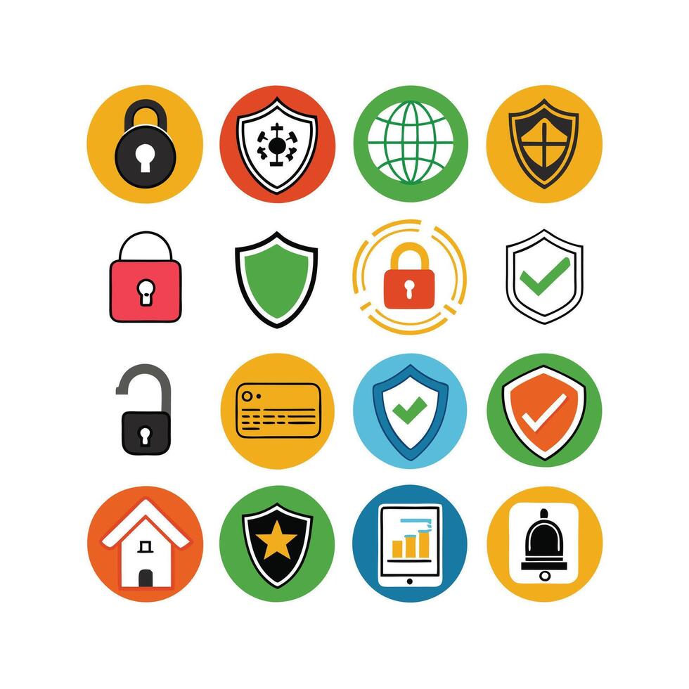 Security Icon Set Collection Illustration vector