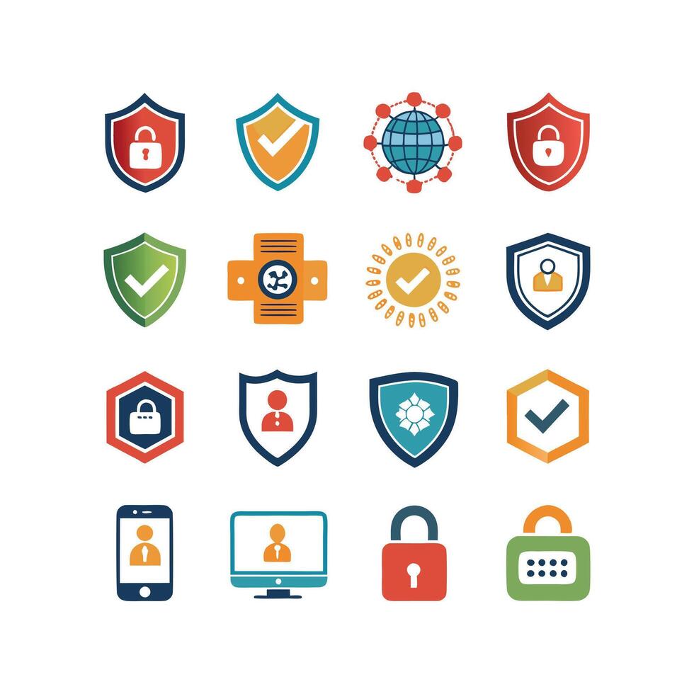 Security Icon Set Collection Illustration vector