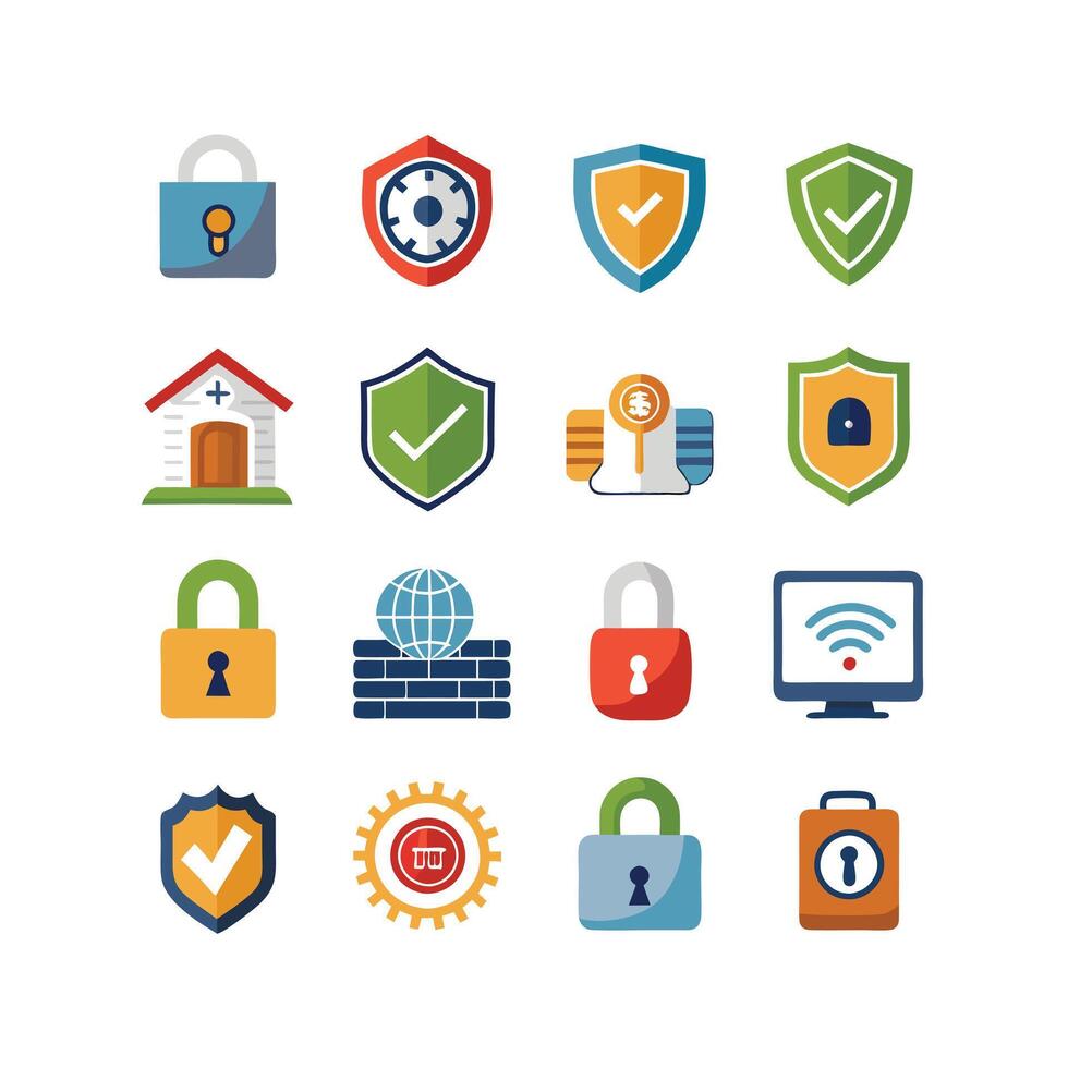 Security Icon Set Collection Illustration vector