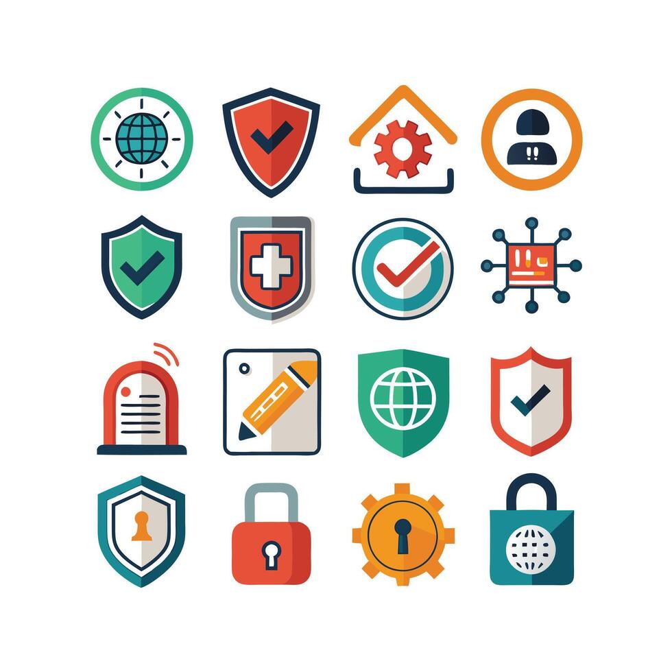 Security Icon Set Collection Illustration vector