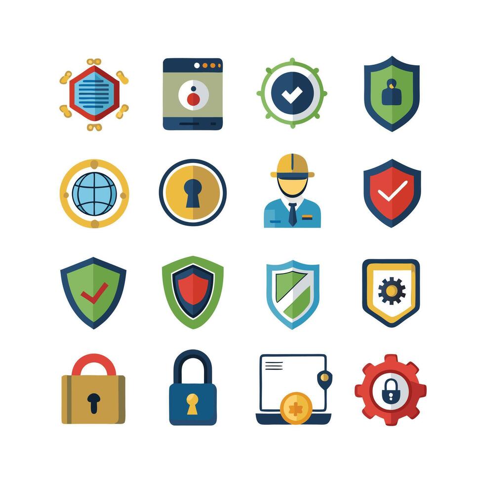 Security Icon Set Collection Illustration vector