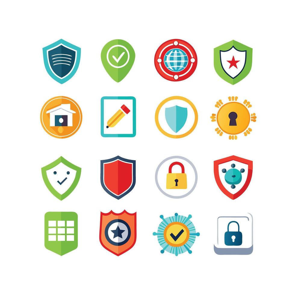 Security Icon Set Collection Illustration vector