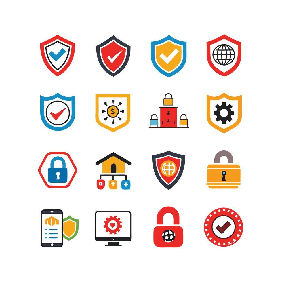 Security Icon Set Collection Illustration vector