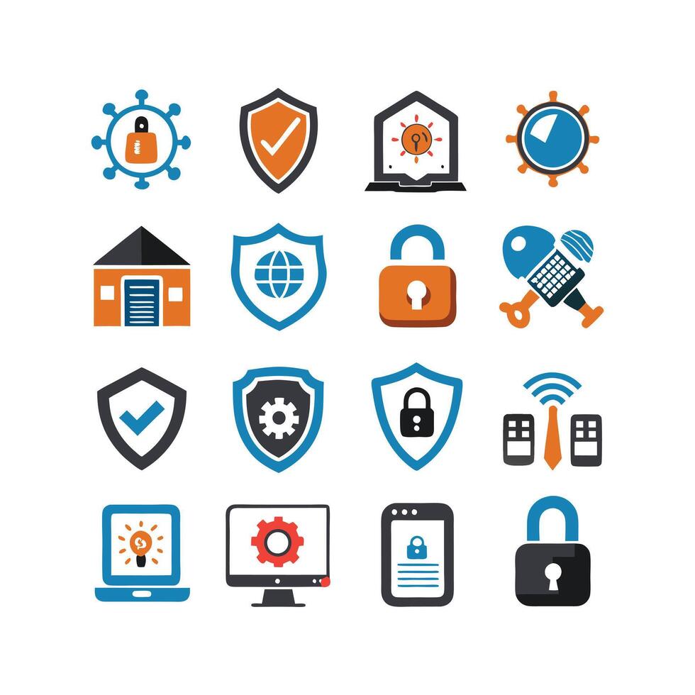 Security Icon Set Collection Illustration vector