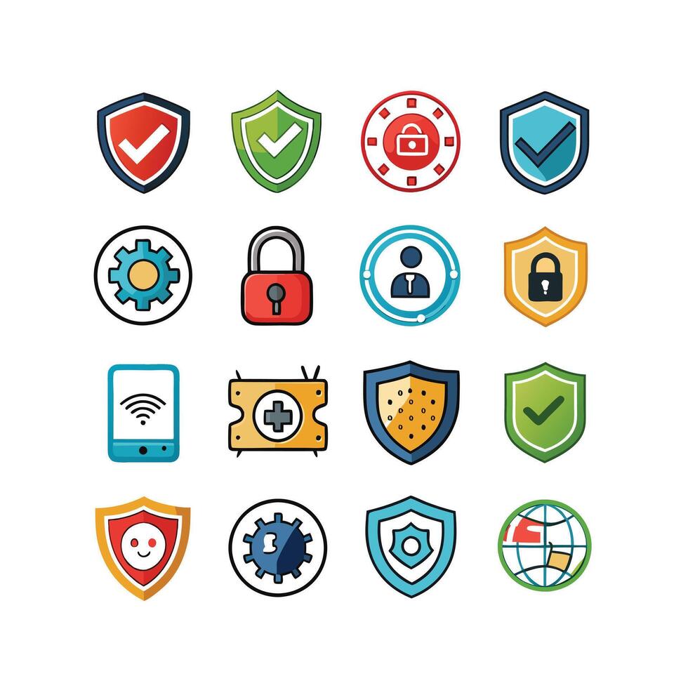 Security Icon Set Collection Illustration vector
