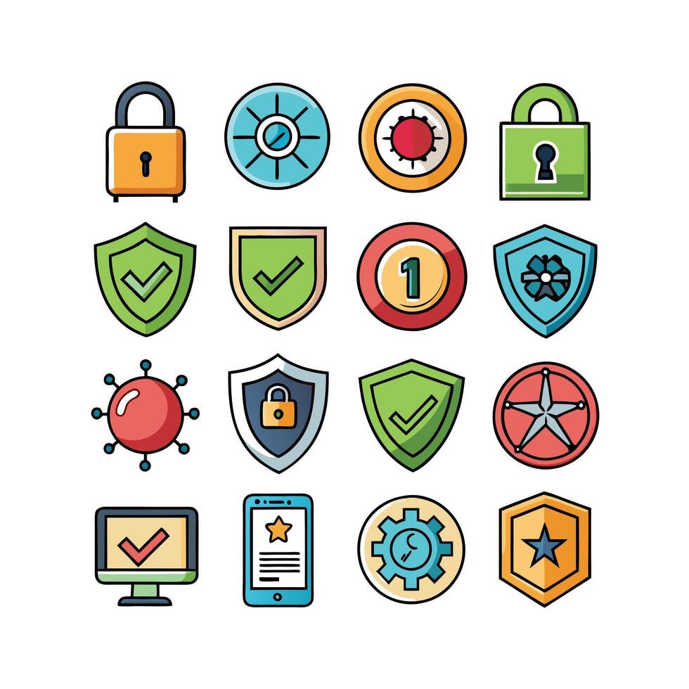 Security Icon Set Collection Illustration vector
