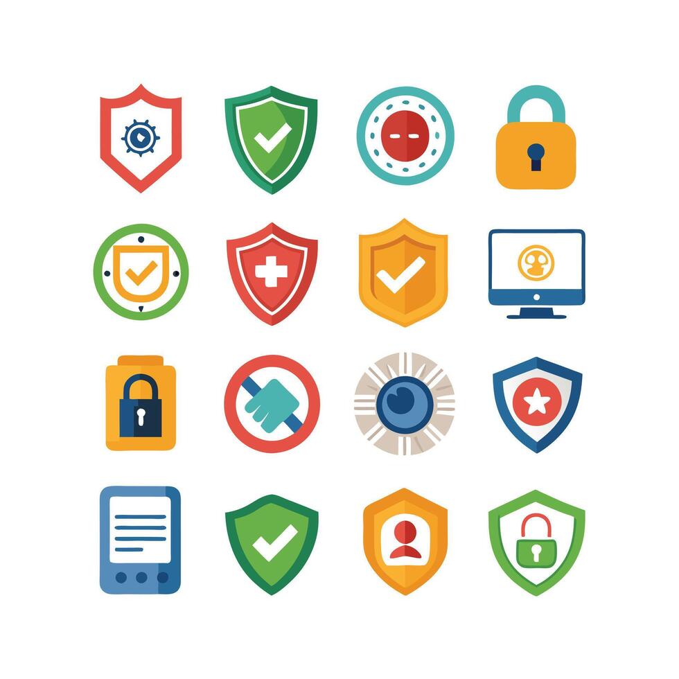 Security Icon Set Collection Illustration vector
