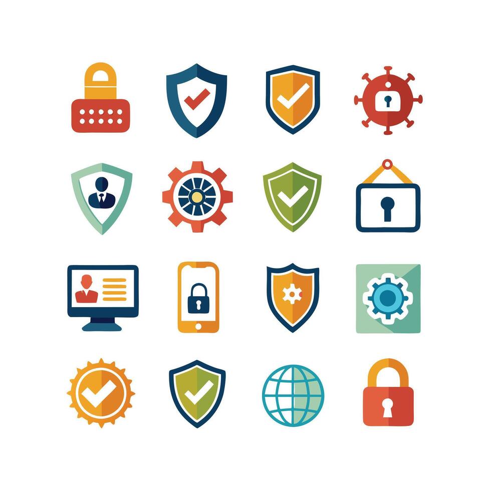 Security Icon Set Collection Illustration vector