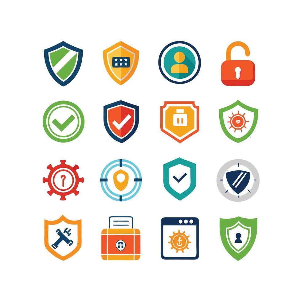 Security Icon Set Collection Illustration vector