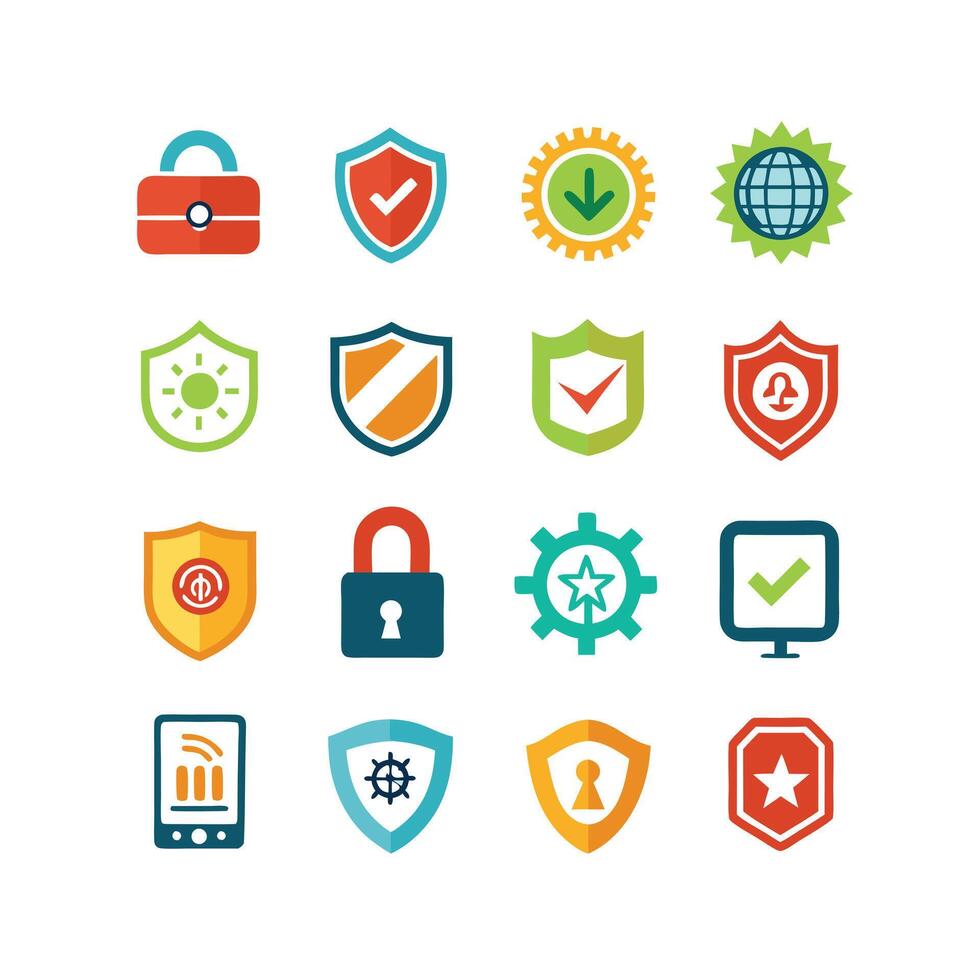 Security Icon Set Collection Illustration vector