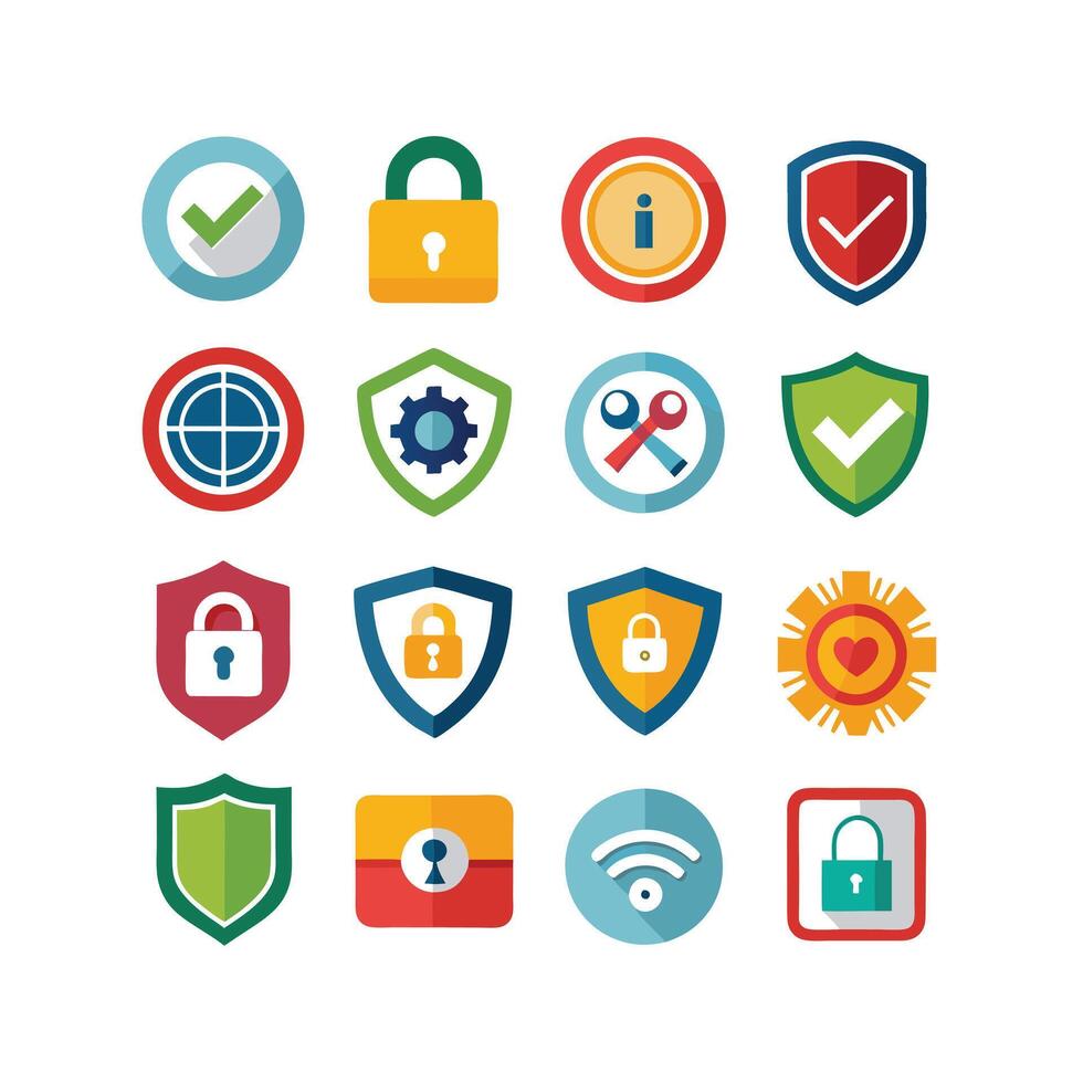 Security Icon Set Collection Illustration vector